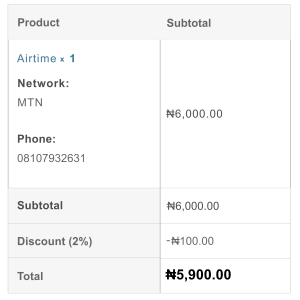 discount price on quicksub nigeria
